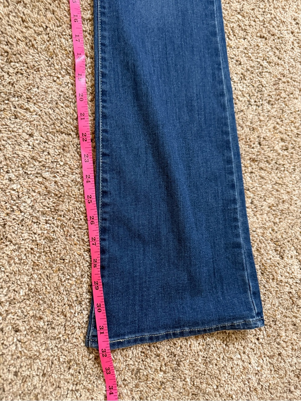 Signature Levi Strauss Mid Rise Bootcut Jeans 12L Dark Wash Stretch - Picture 4 of 10